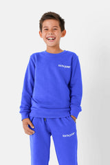 Sixth June - Sweatshirt soft logo brodé junior Bleu foncé