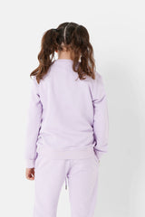 Sixth June - Sweatshirt soft logo brodé junior Violet