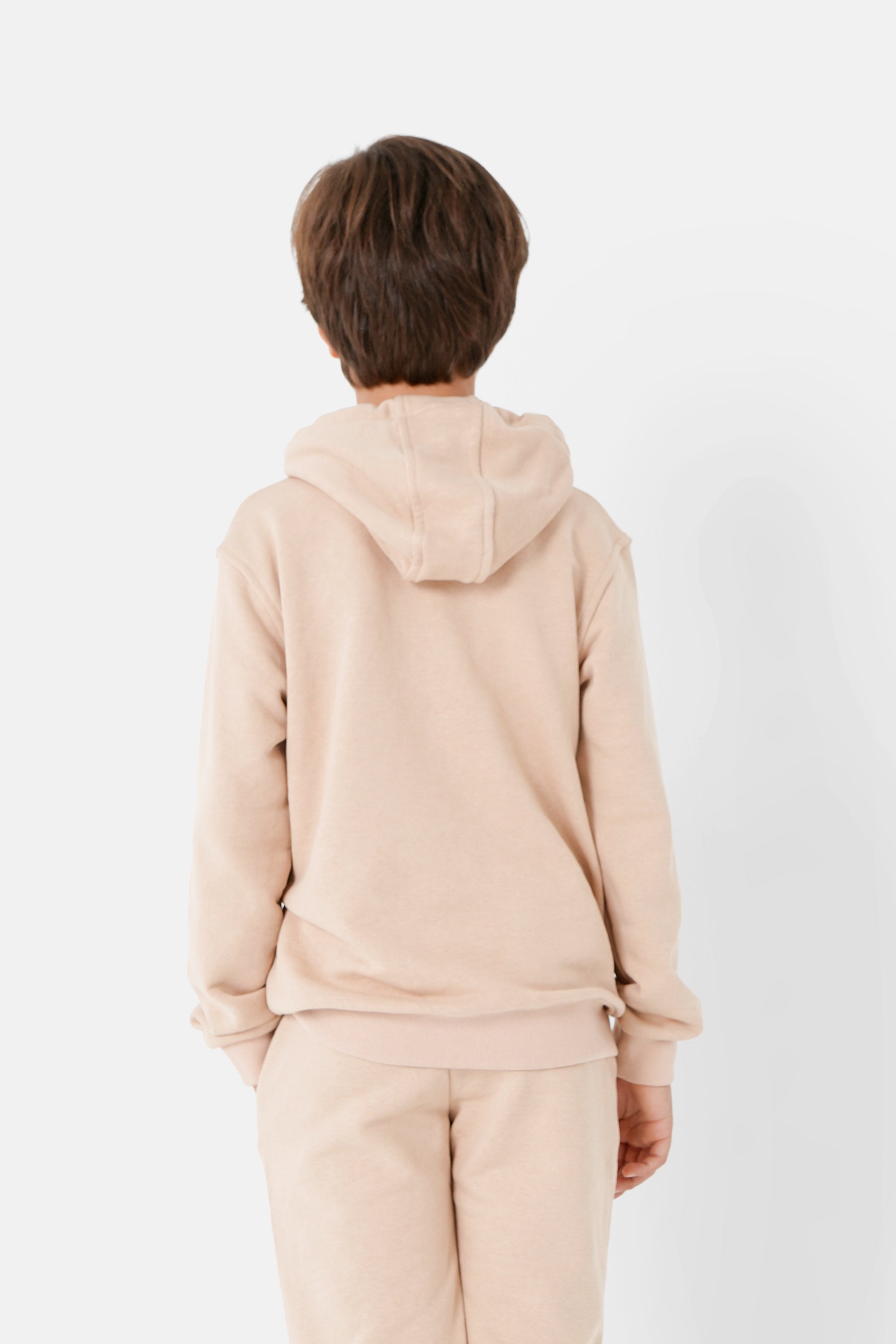 Sixth June - Sweat capuche logo brodé junior Beige
