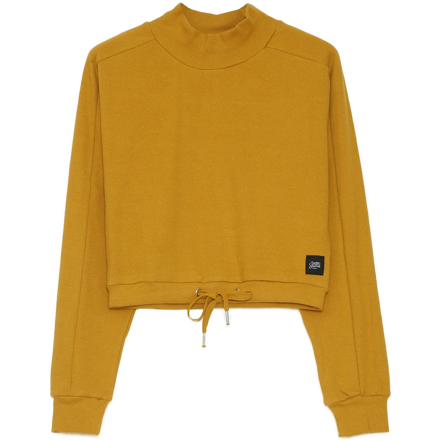 Sixth June - Pull cordon col montant moutarde