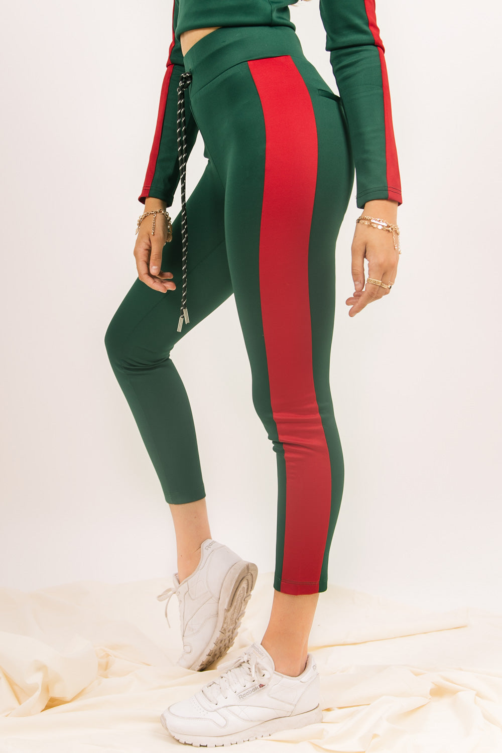 Sixth June - Legging bandes vert rouge