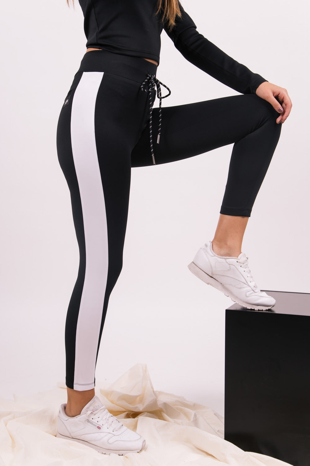 Sixth June - Legging bandes noir blanc