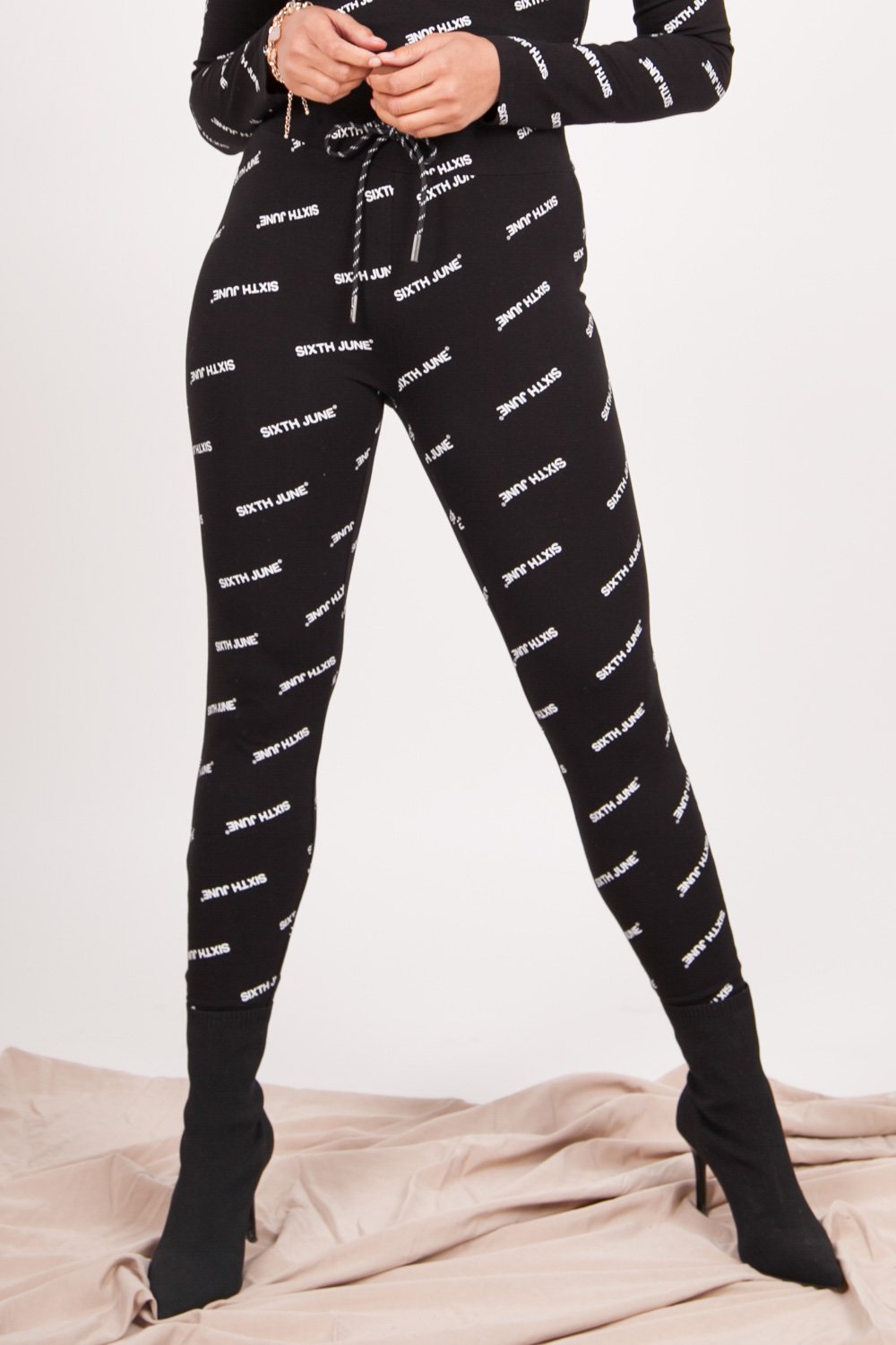 Legging imprimés all-over noir