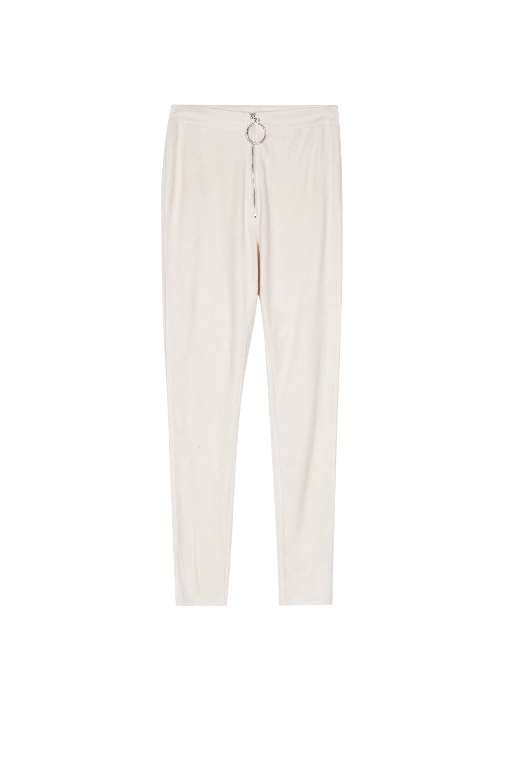 Sixth June - Legging suédine zip beige