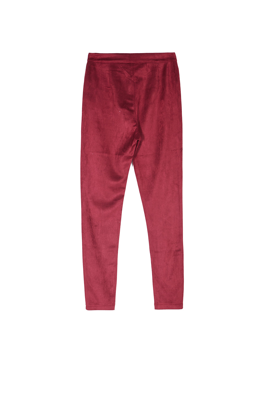 Sixth June - Legging suédine zip bordeaux