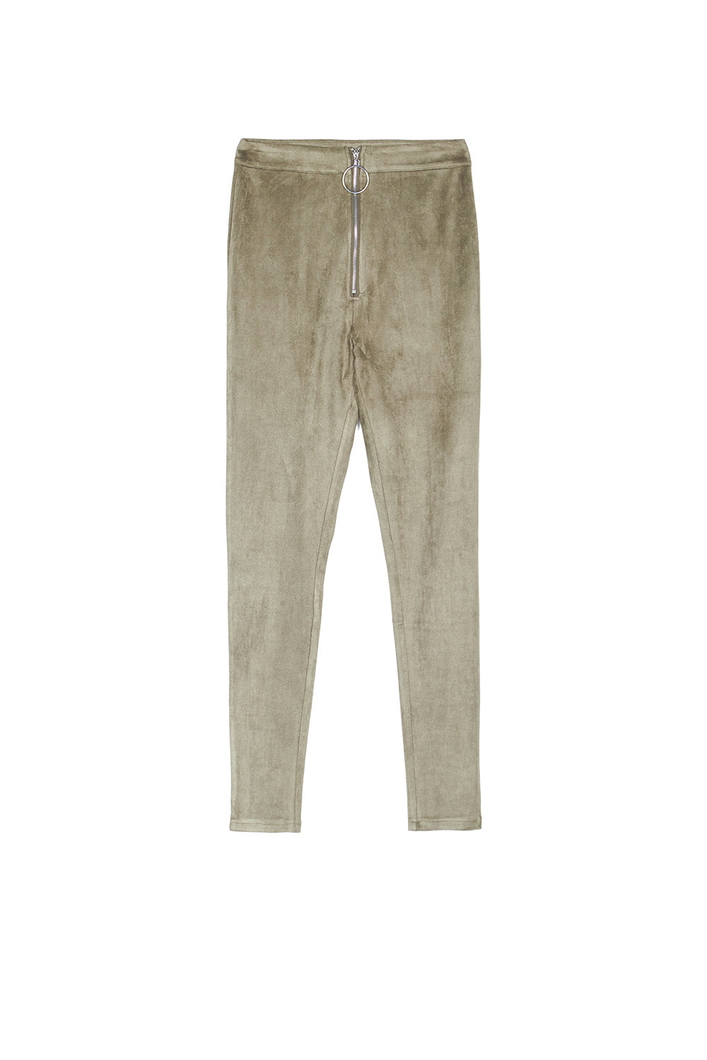 Sixth June - Legging suédine zip Sixth June kaki