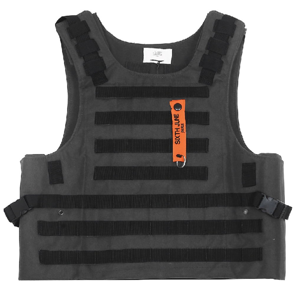 Sixth June - Veste tactique toile clip gris