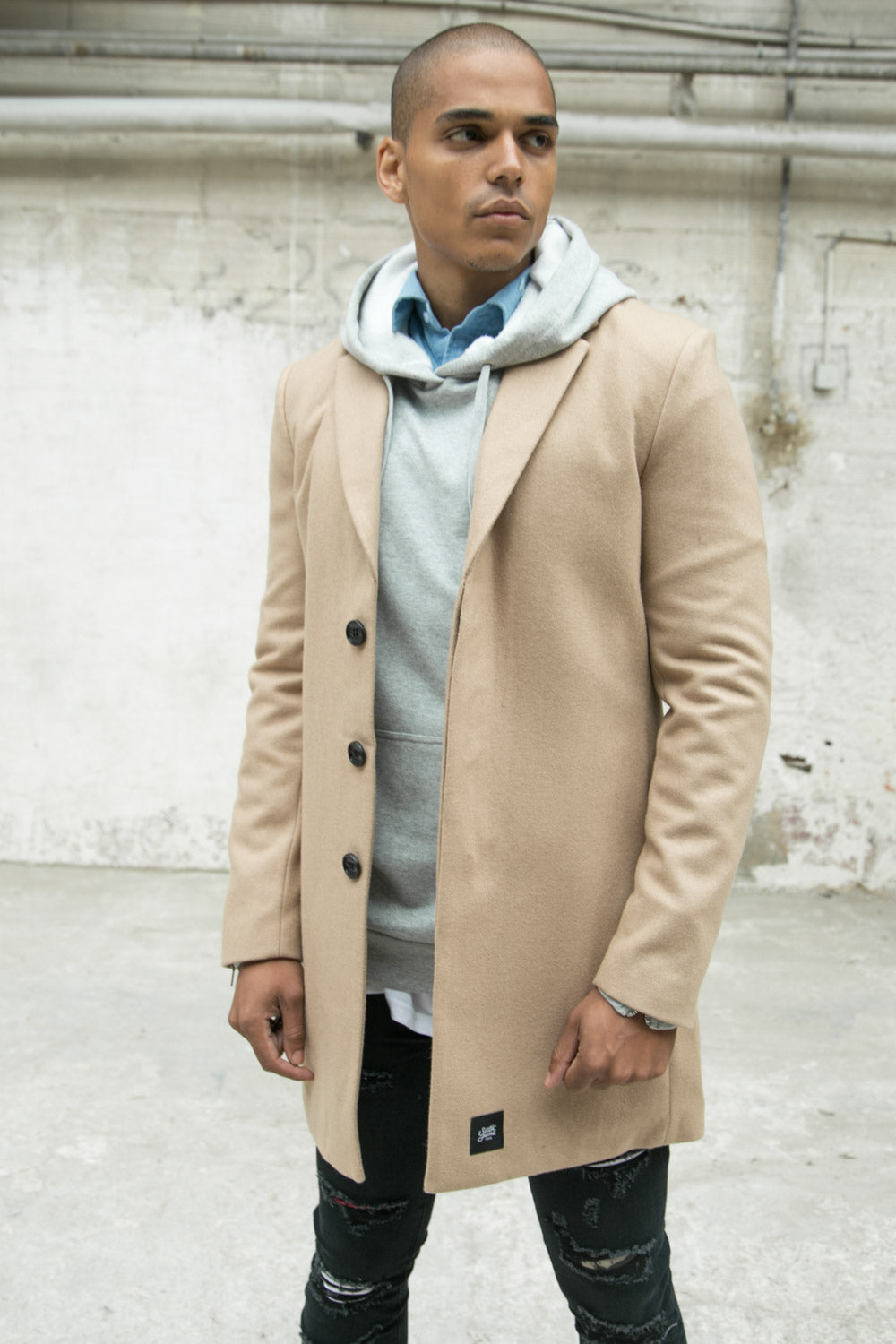 Sixth June - Manteau long laine beige
