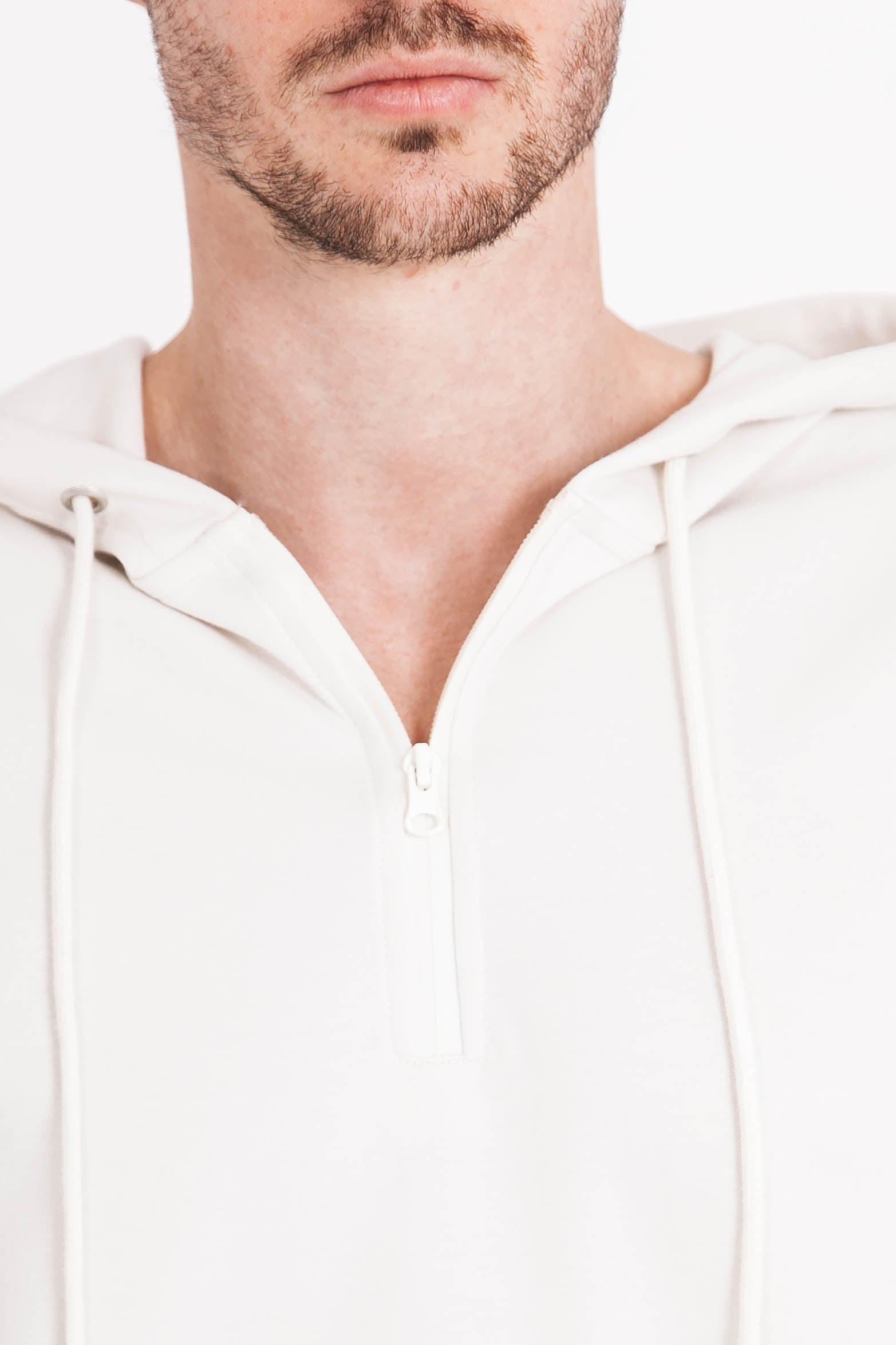 Sixth June - Sweat à capuche limited edition zip blanc cassé