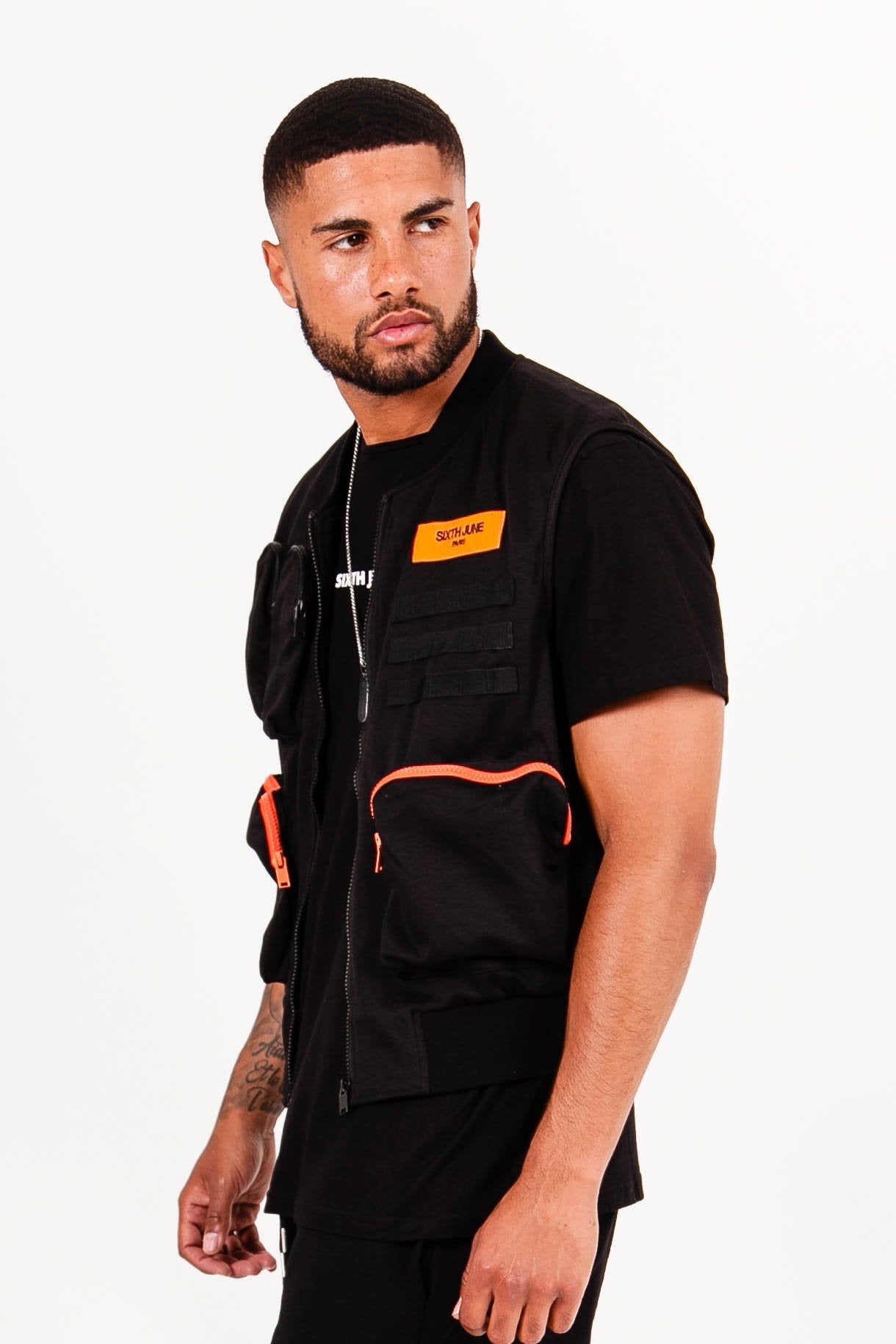 Utility pocket jacket black