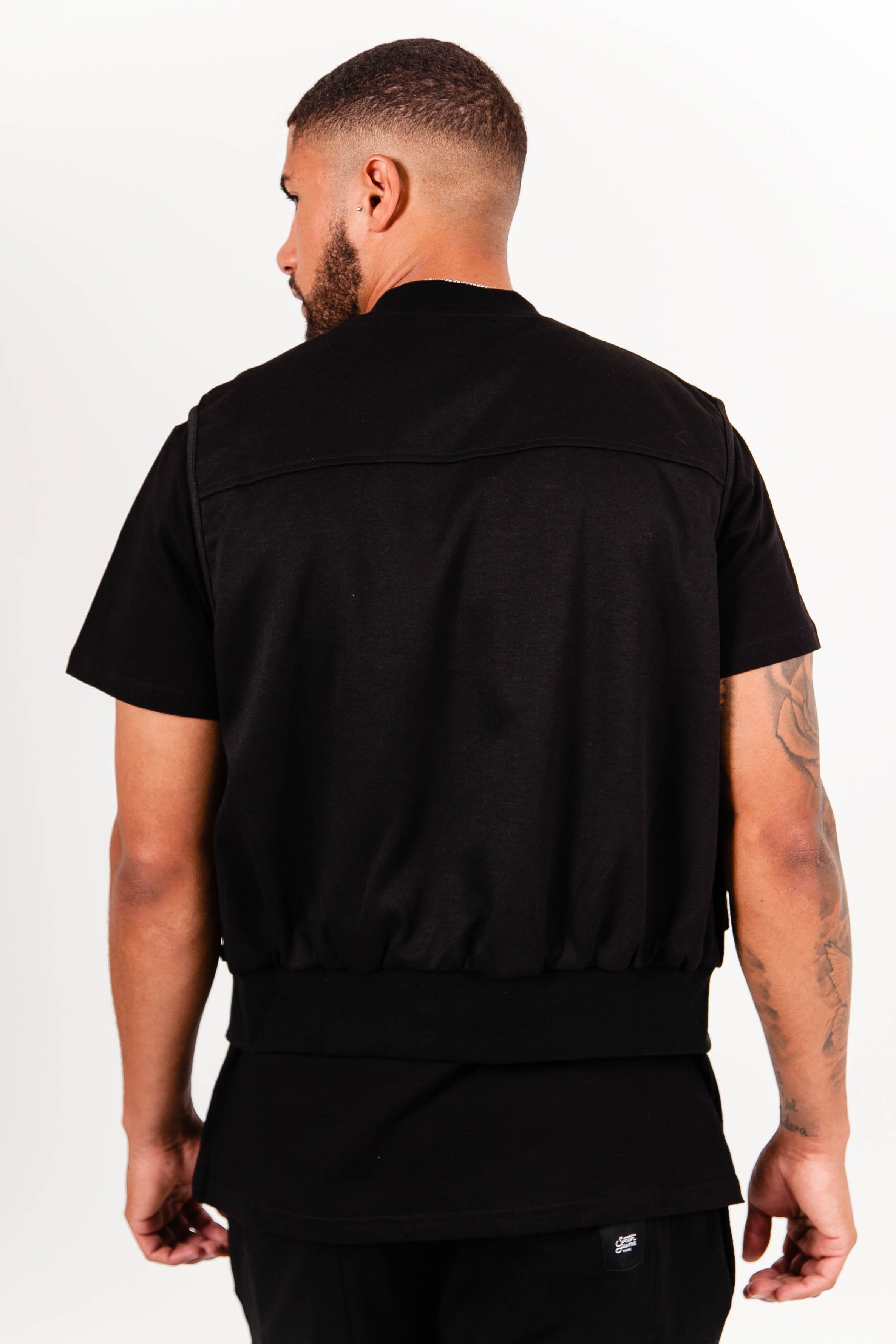 Utility pocket jacket black