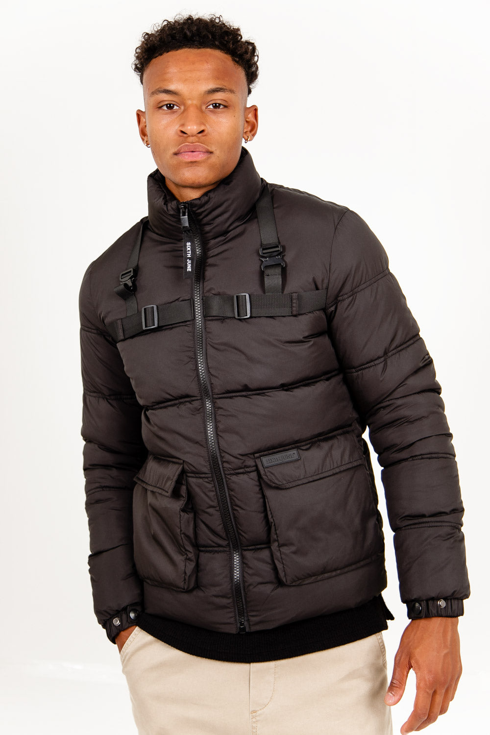 Sixth June - Doudoune courte tactique noir