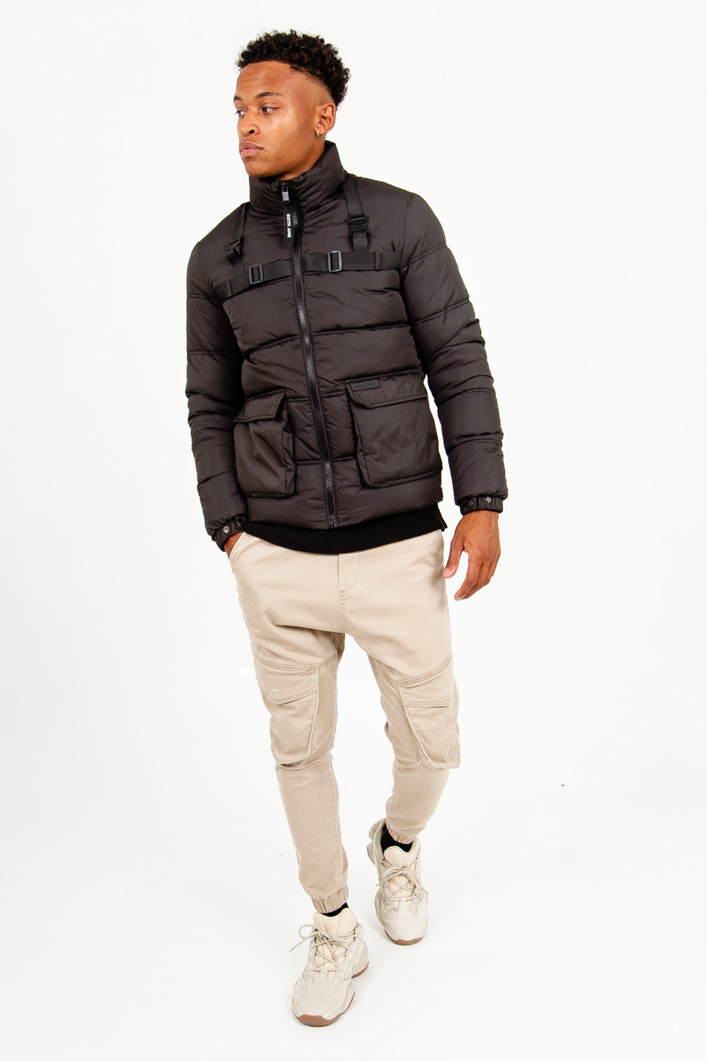 Sixth June - Doudoune courte tactique noir