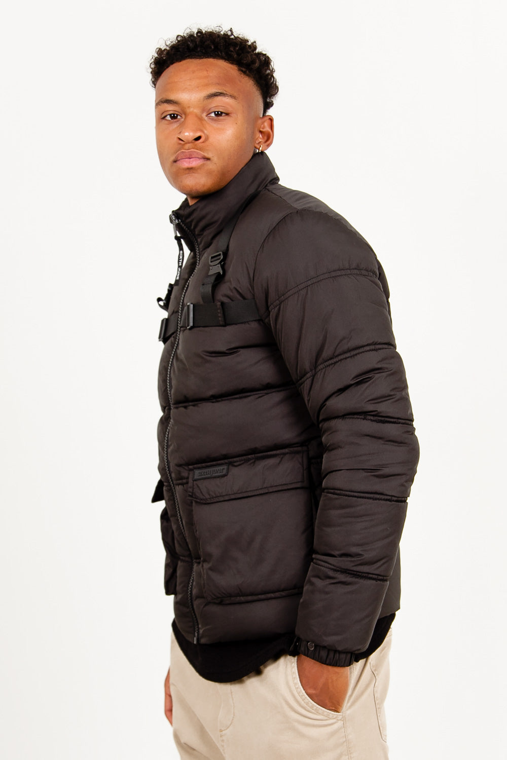 Sixth June - Doudoune courte tactique noir