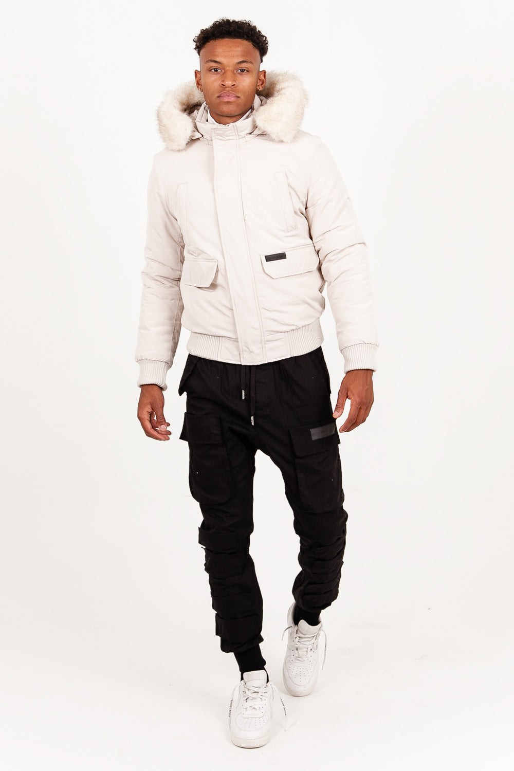 Sixth June - Parka courte fourrure Beige clair