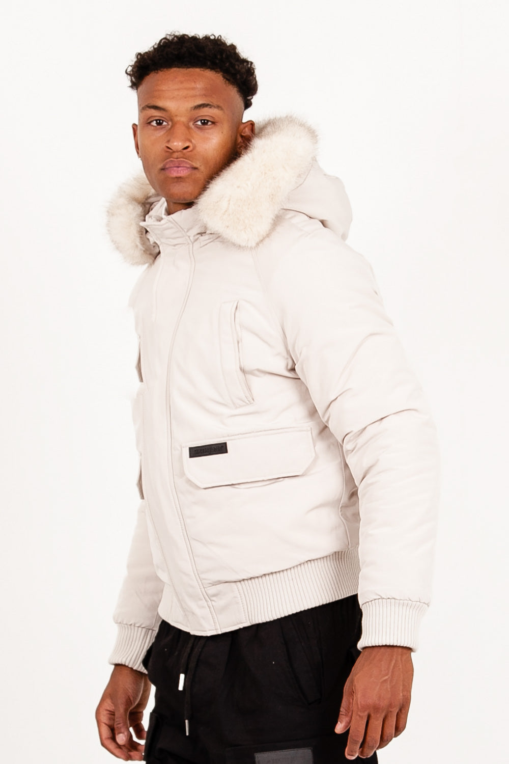 Sixth June - Parka courte fourrure Beige clair