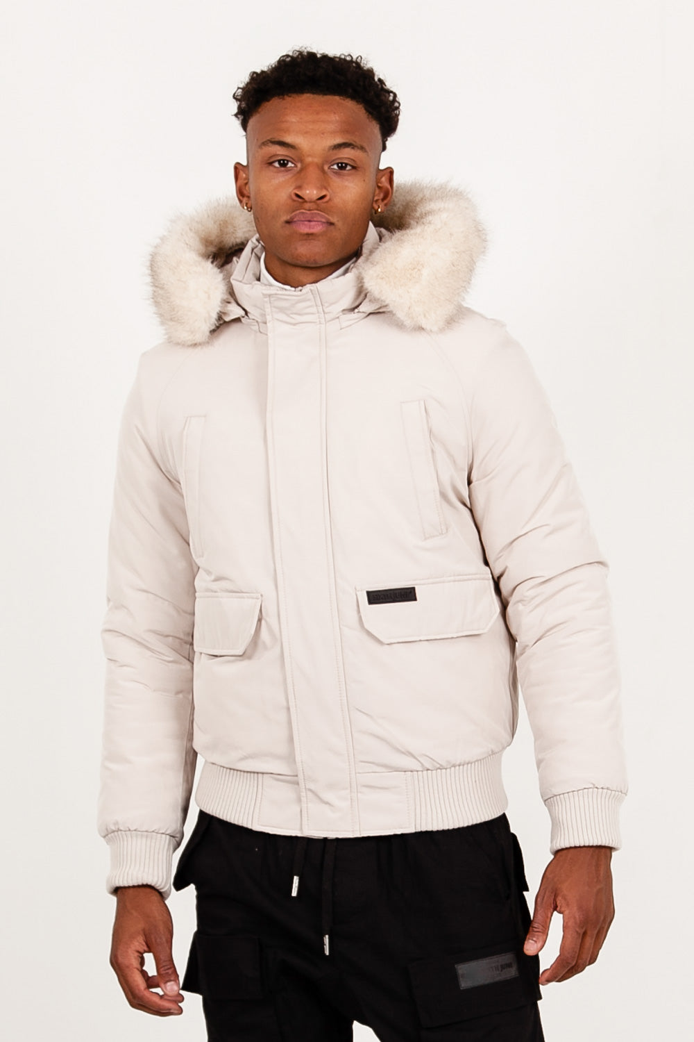 Sixth June - Parka courte fourrure Beige clair