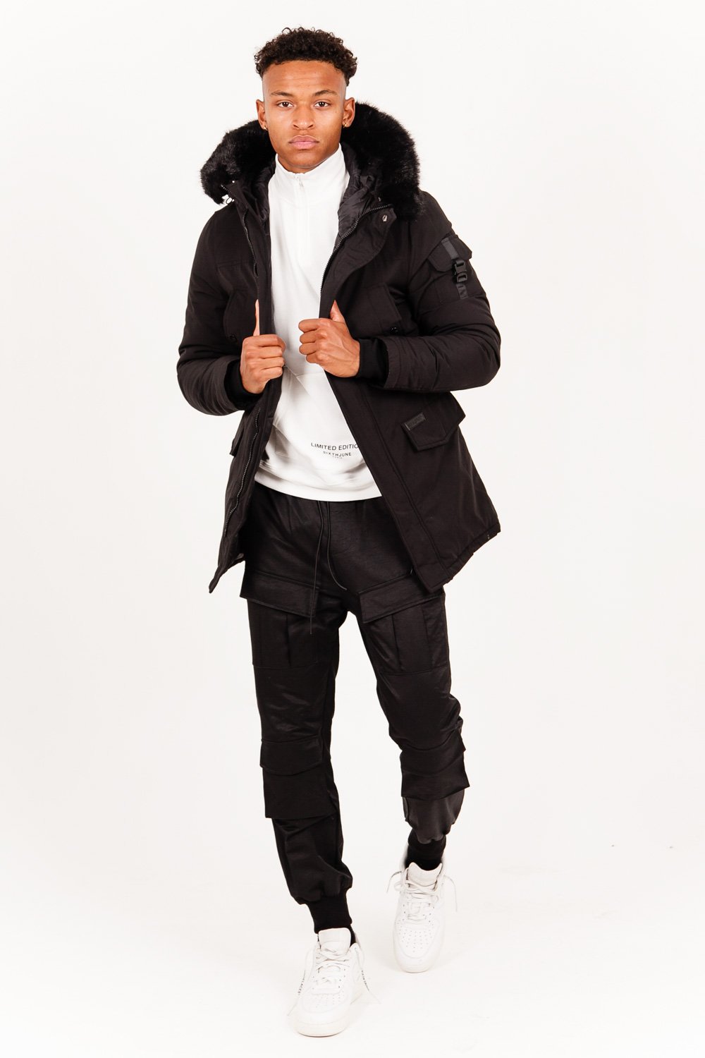 Sixth June - Parka fourrure déperlante Noir