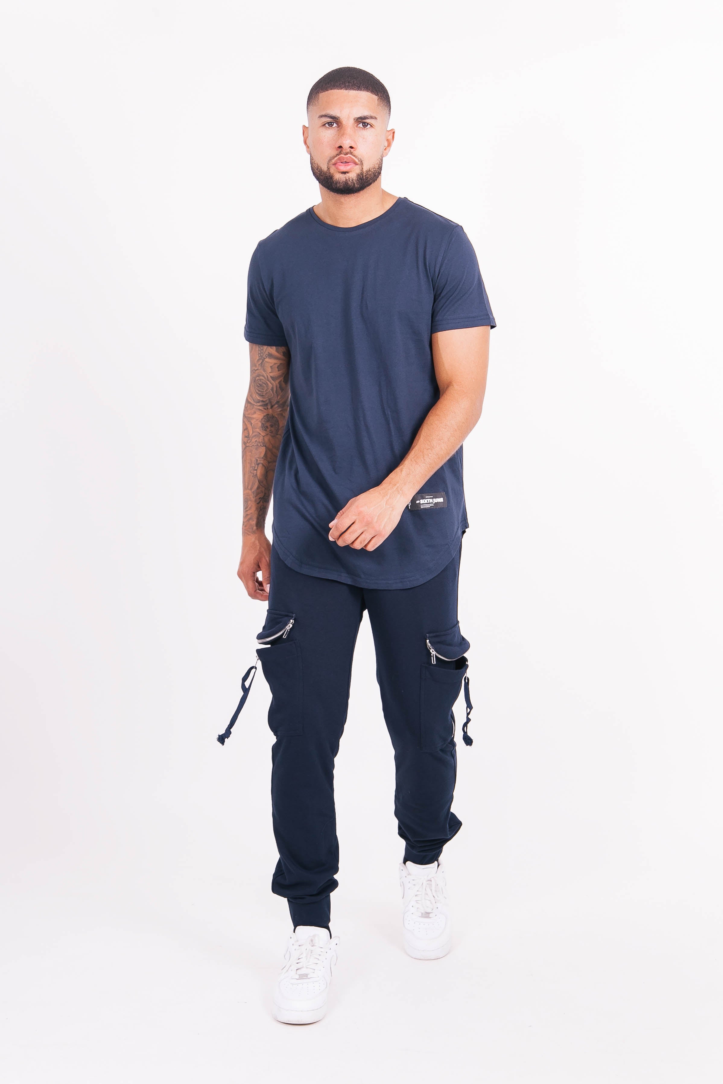 Sixth June - Jogging coton poches bleu marine