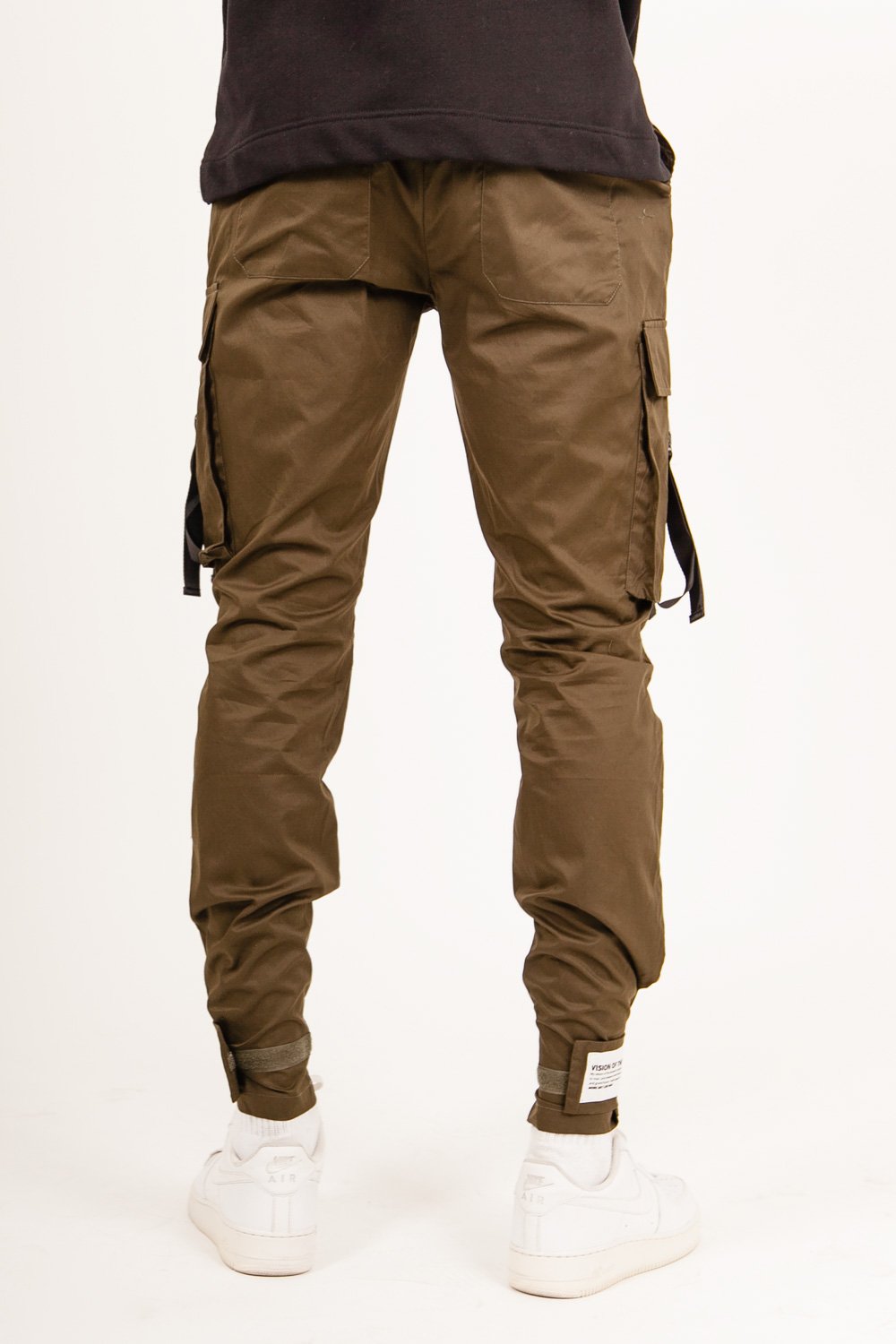Pantalon cargo sangles Vert kaki
