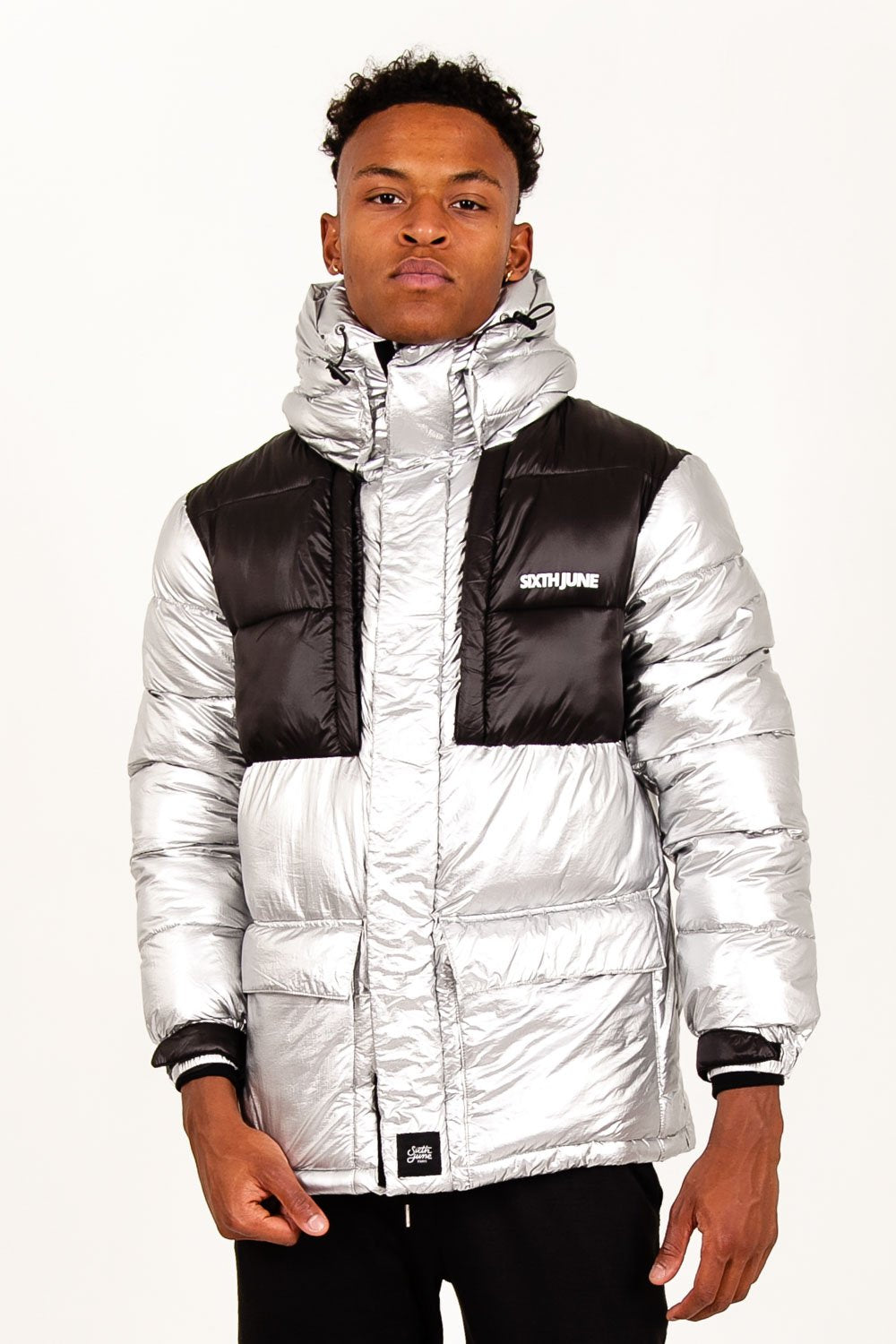 Tactical silver down jacket black