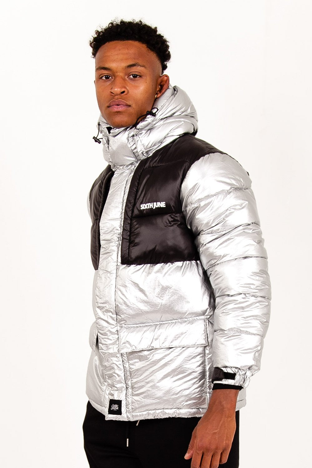 Tactical silver down jacket black