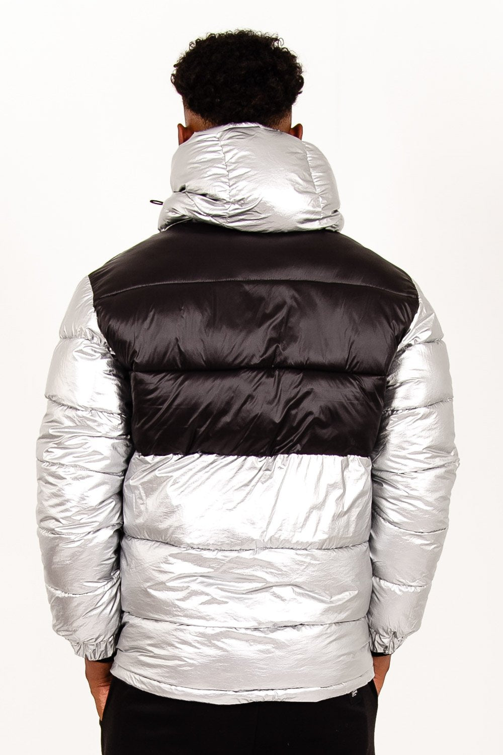 Tactical silver down jacket black