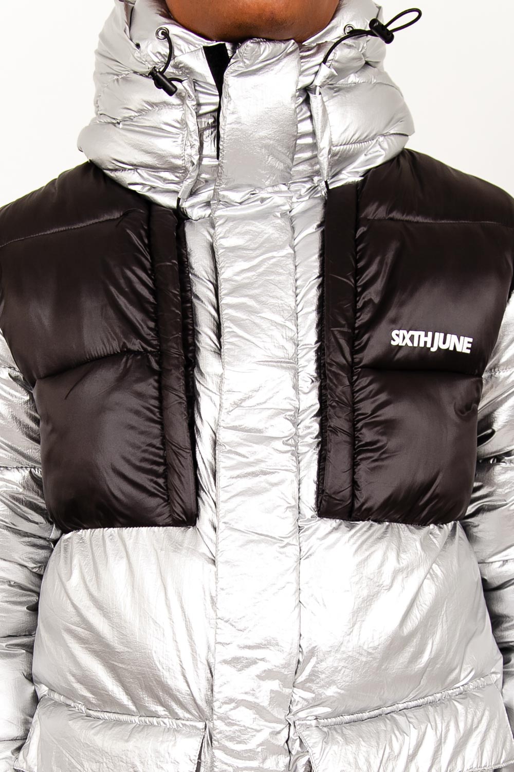 Tactical silver down jacket black