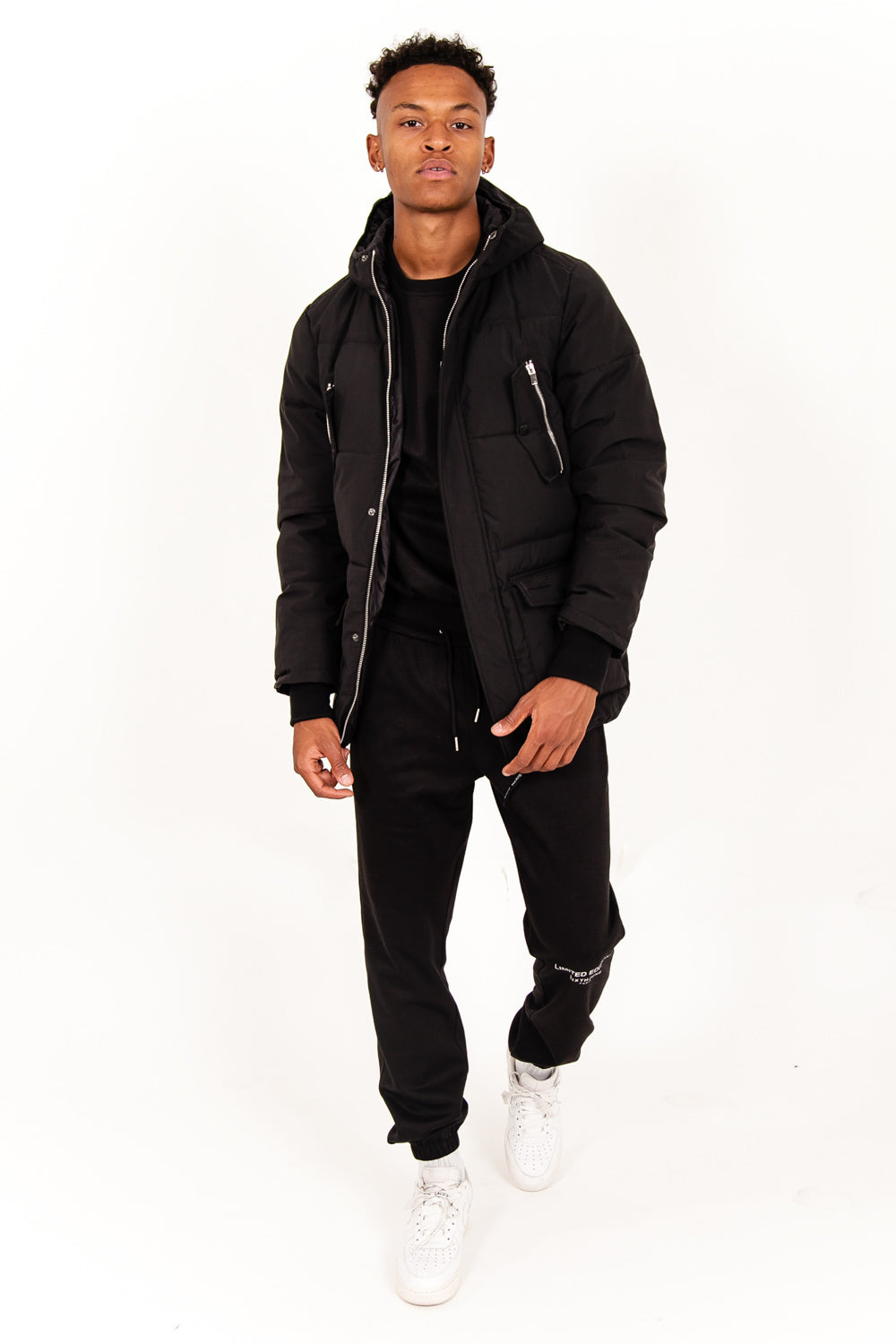 Sixth June - Doudoune mi-longue détails noir