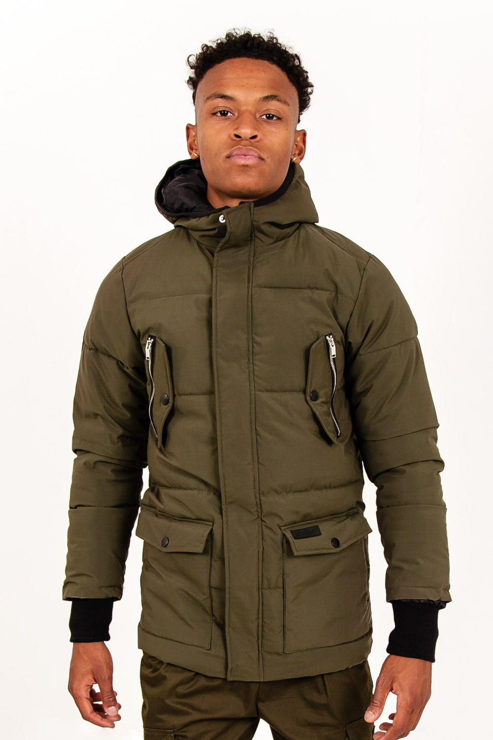 Sixth June - Doudoune mi-longue détails kaki