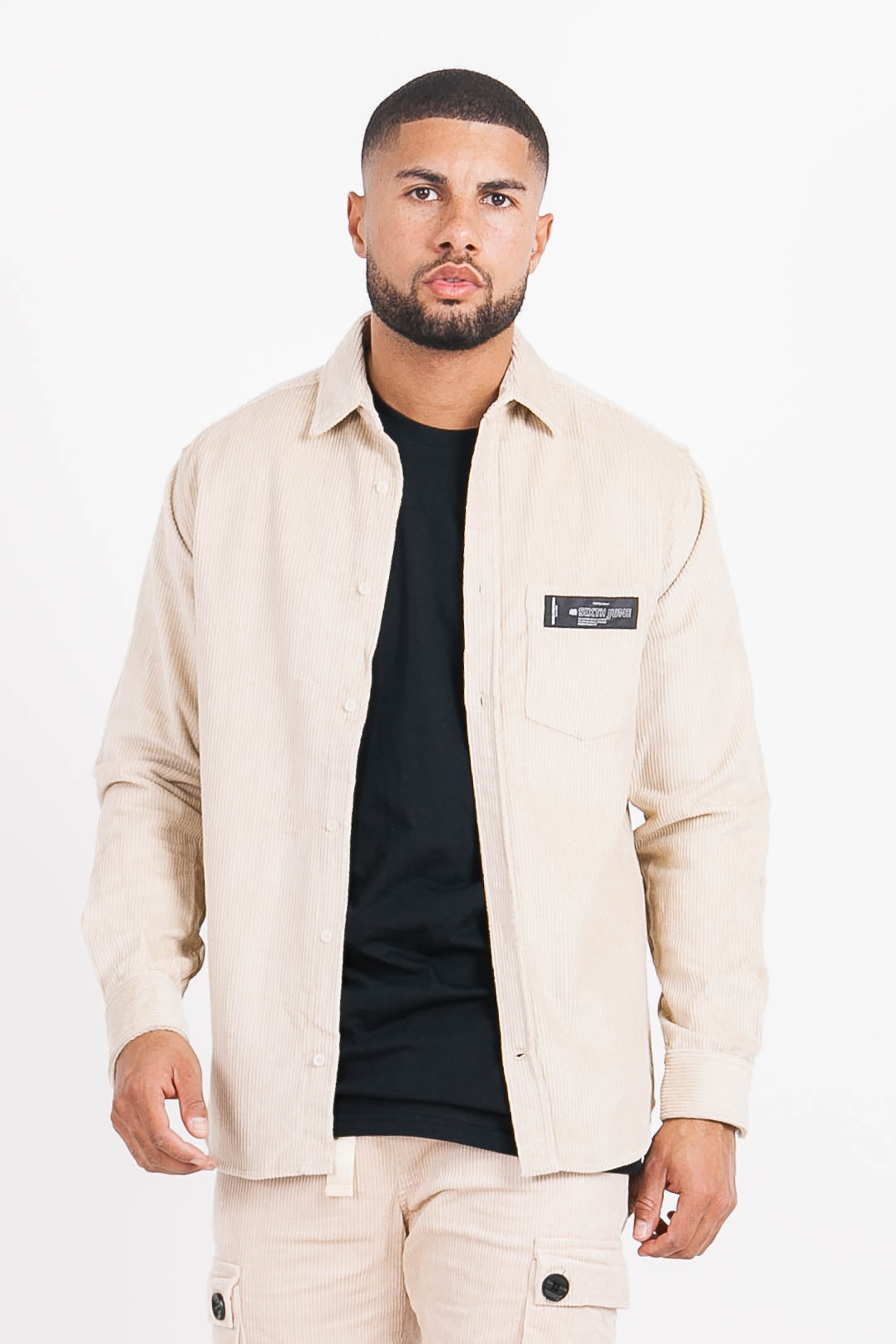 Sixth June - Chemise velours poche beige