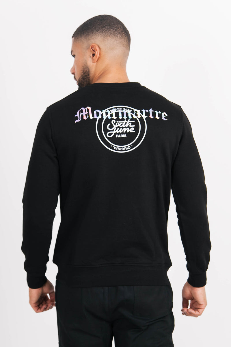 Montmartre sweatshirt shiny black – Sixth June