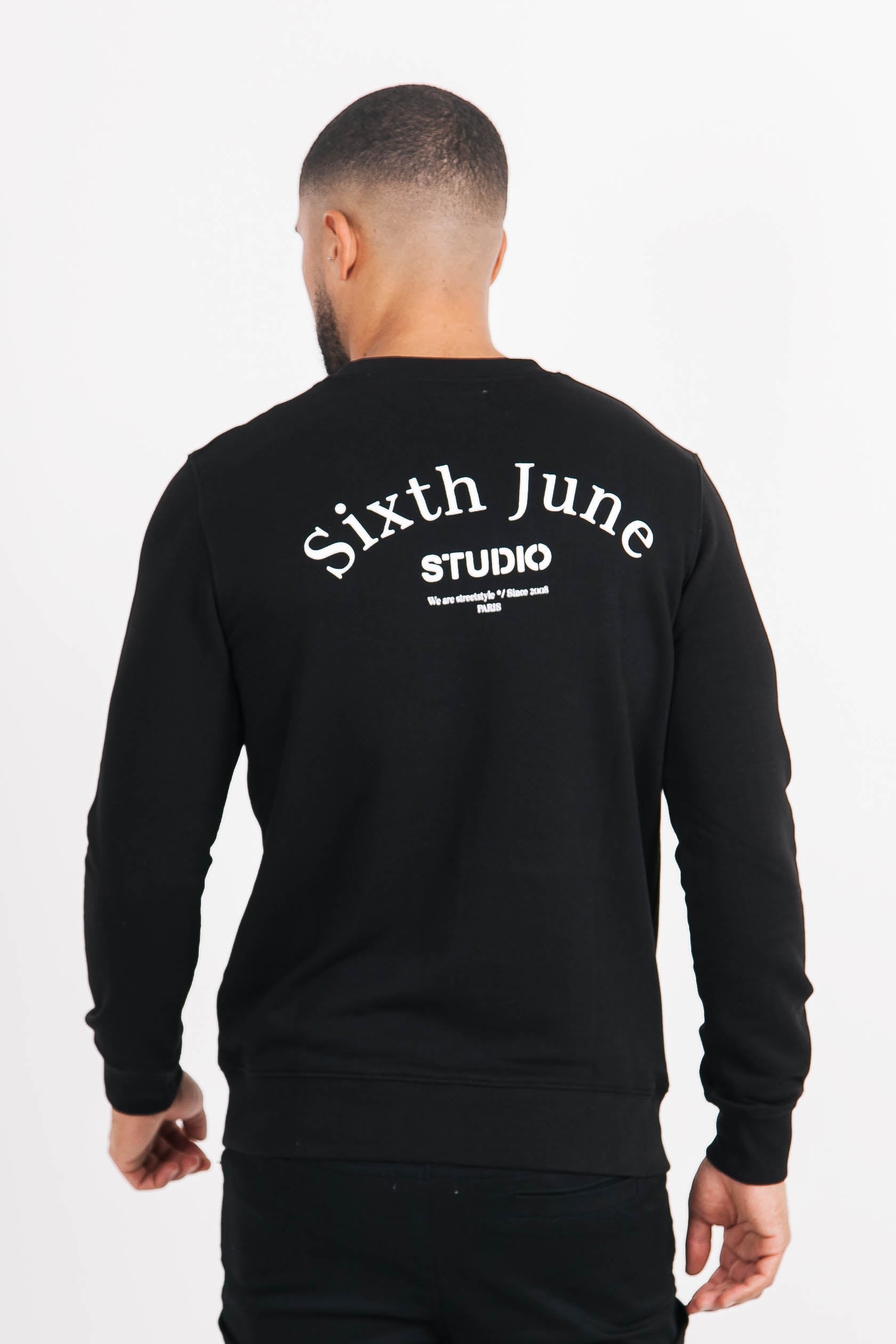 Sixth June - Sweatshirt studio imprimé noir