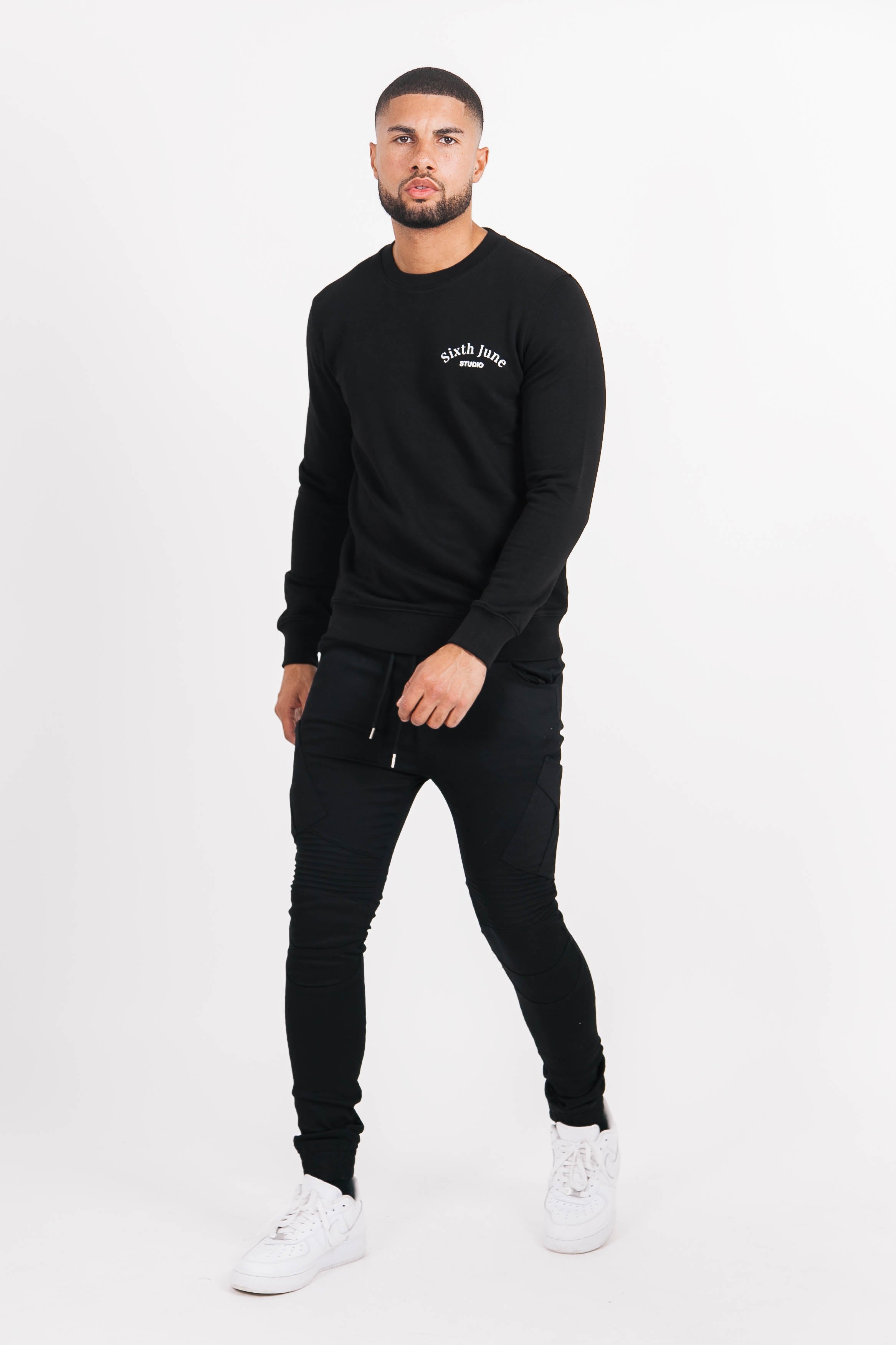 Sixth June - Sweatshirt studio imprimé noir