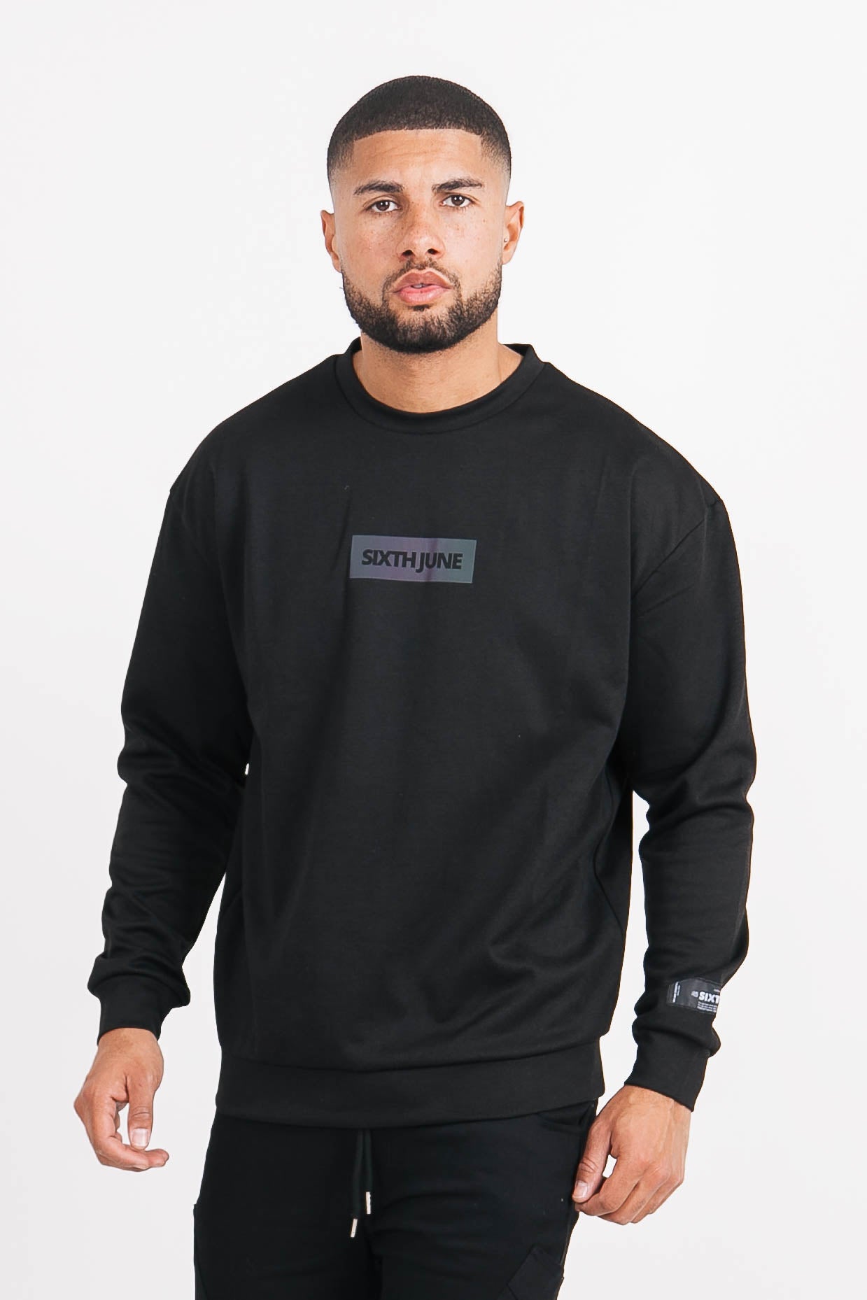 Sixth June - Sweatshirt iridescent basique noir