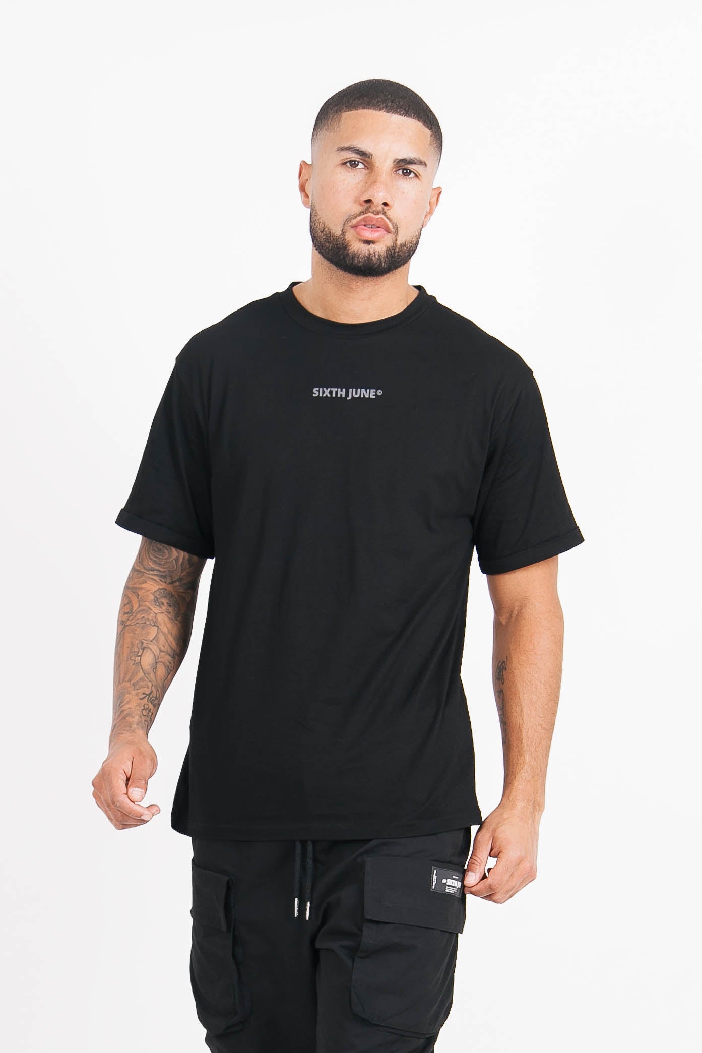 Sixth June - T-shirt basique logo manches noir