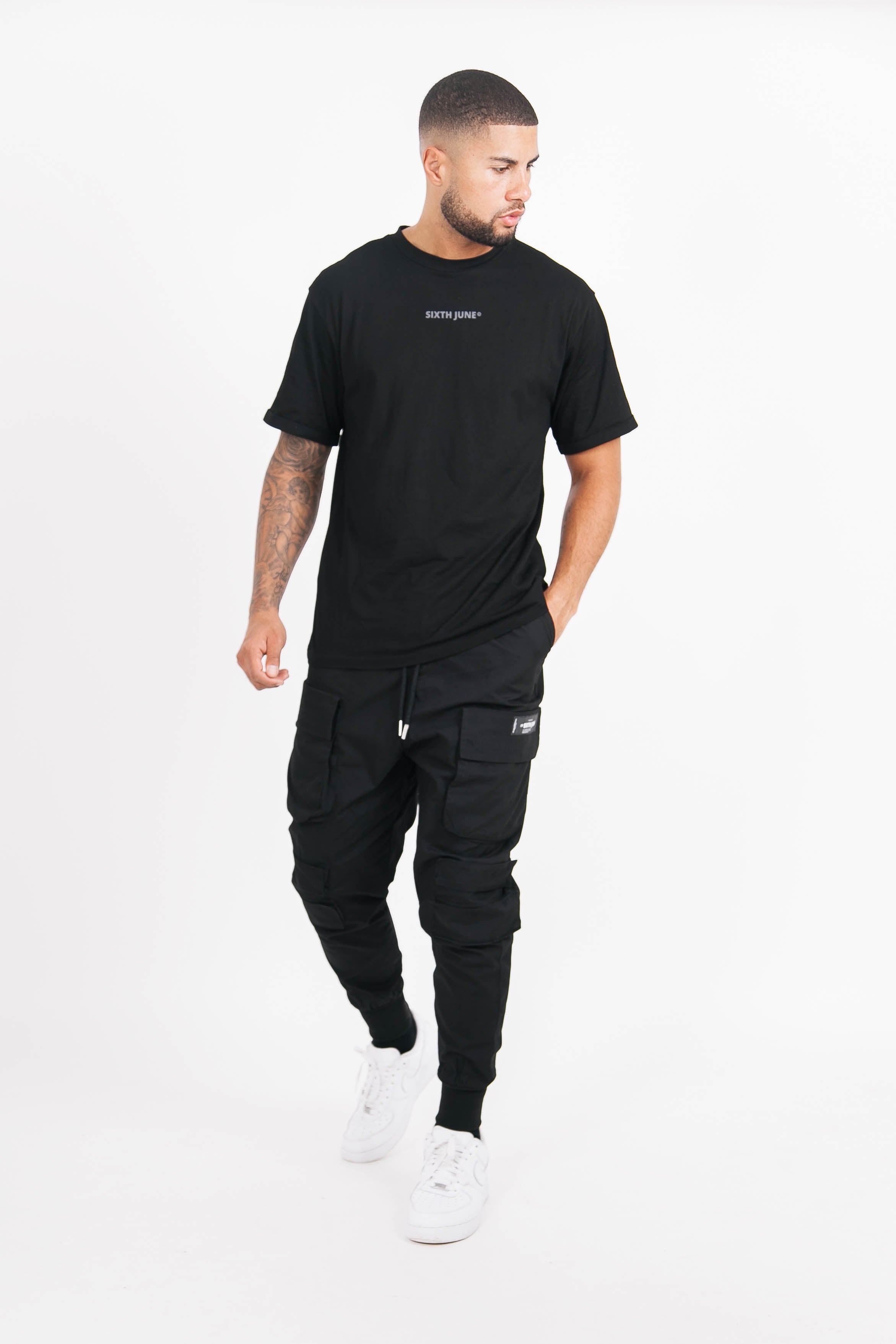 Sixth June - T-shirt basique logo manches noir