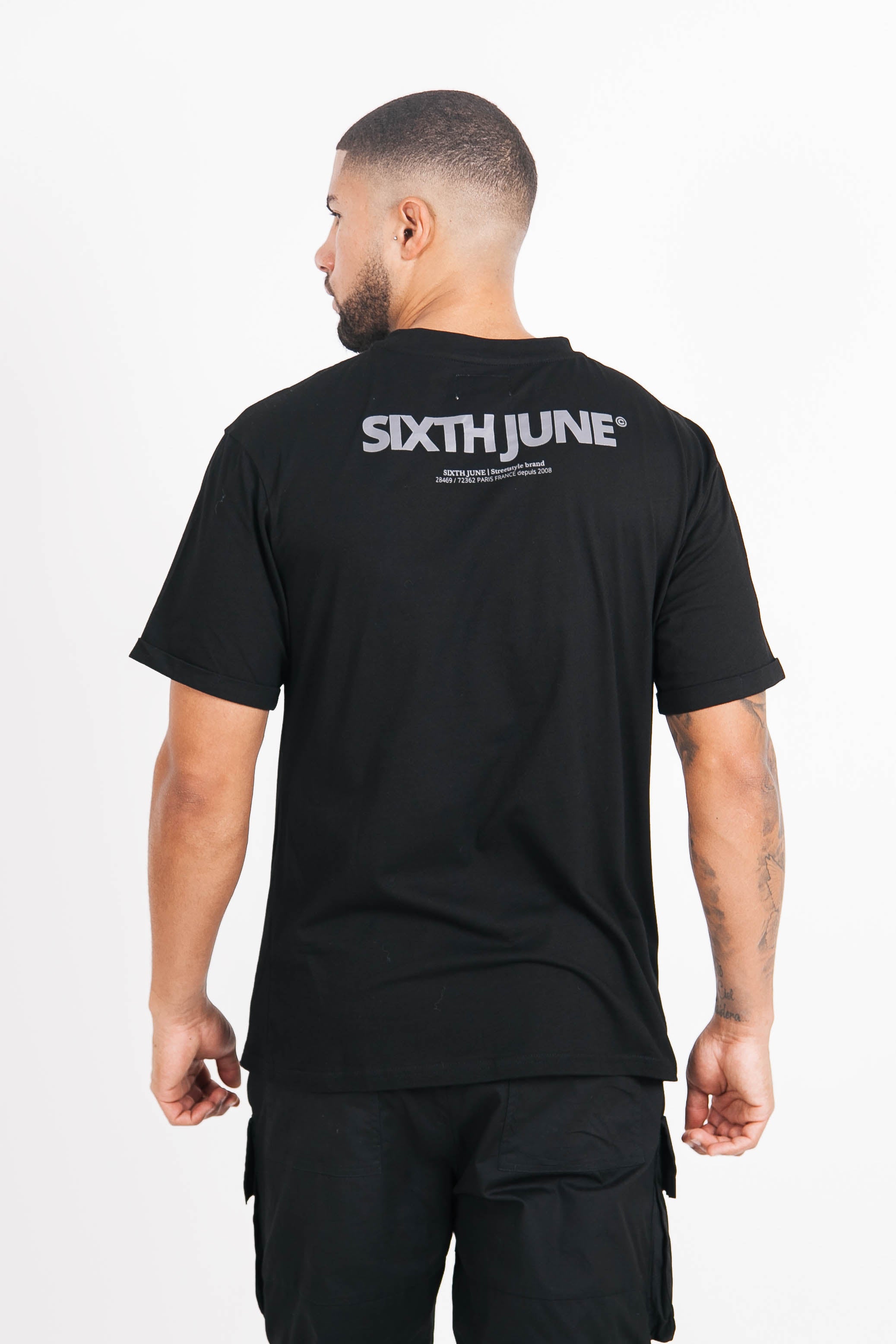 Sixth June - T-shirt basique logo manches noir