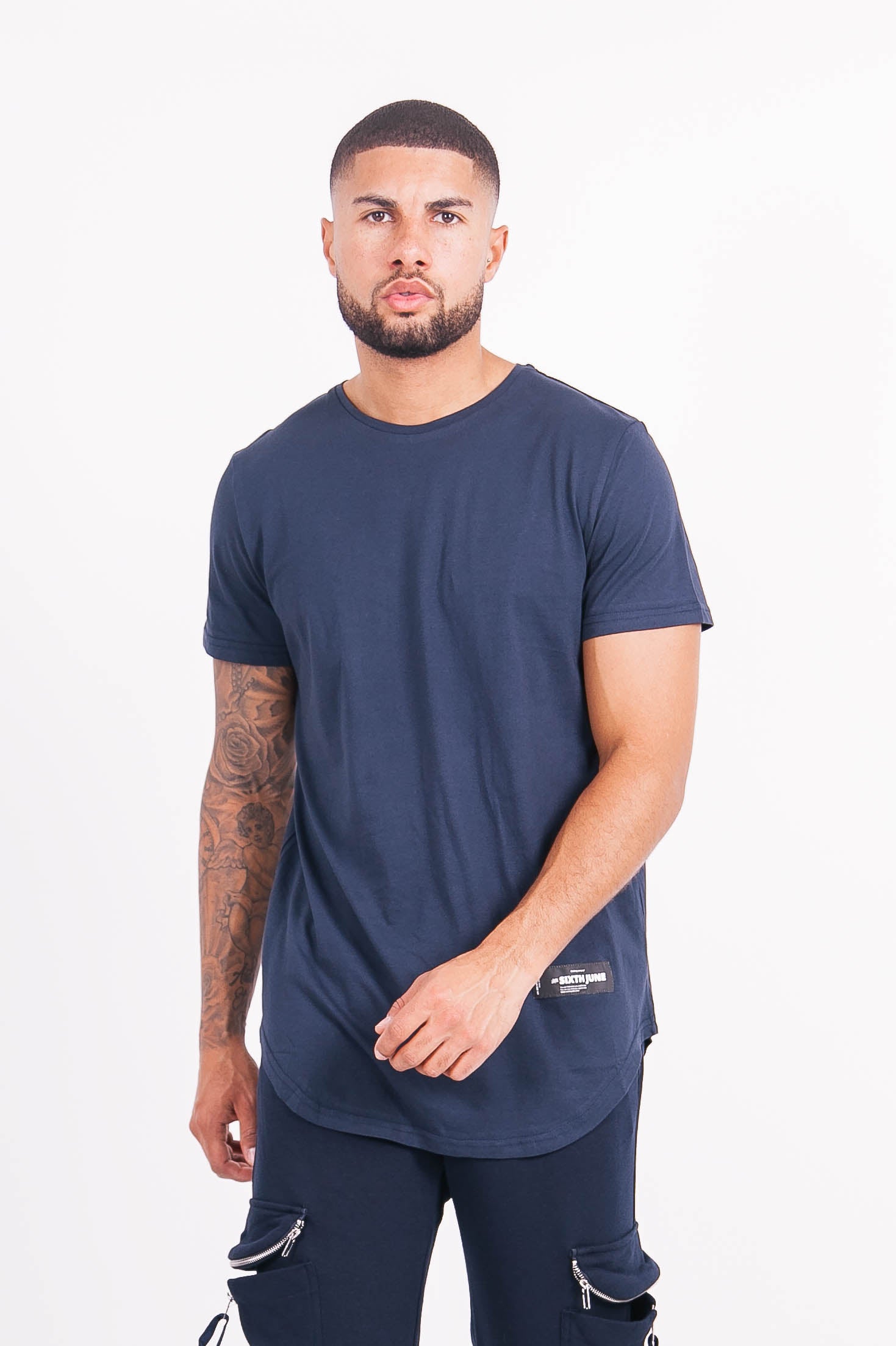 Sixth June - T-shirt basique arrondi Bleu foncé