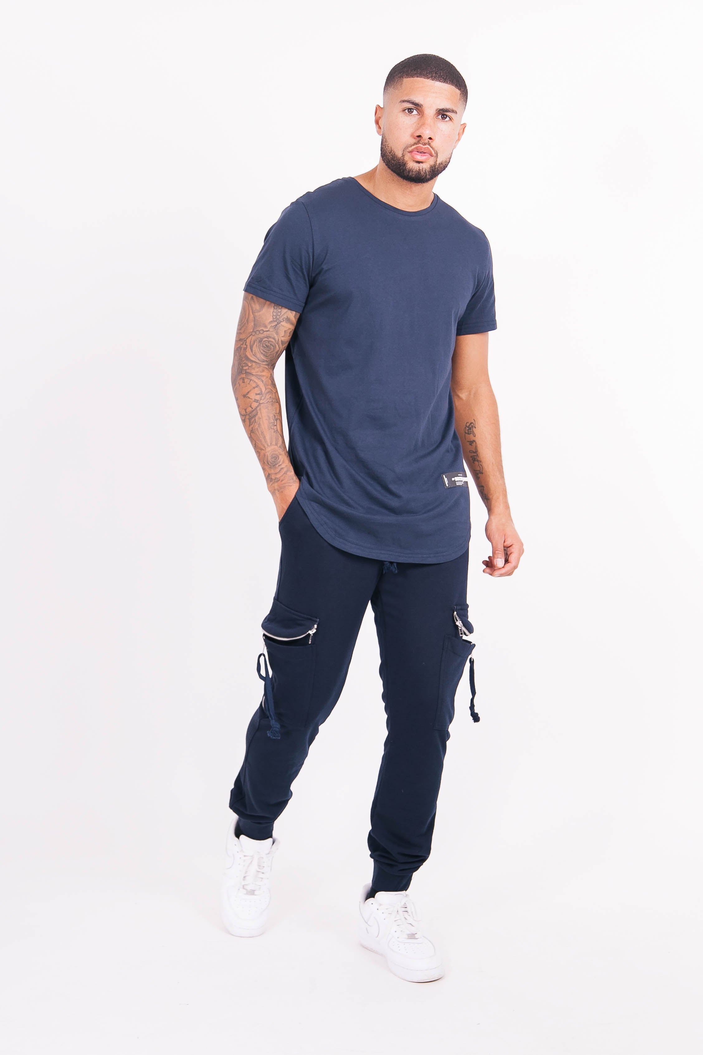 Sixth June - T-shirt basique arrondi Bleu foncé