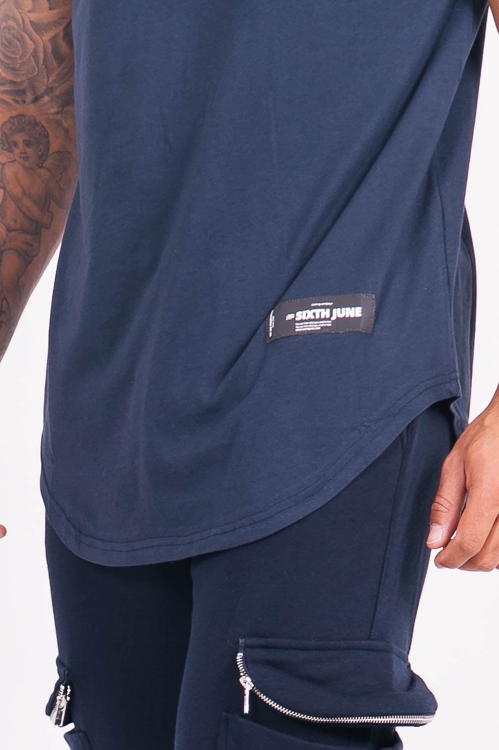 Sixth June - T-shirt basique arrondi Bleu foncé