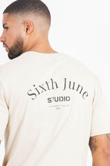 Sixth June - T-shirt studio imprimé beige