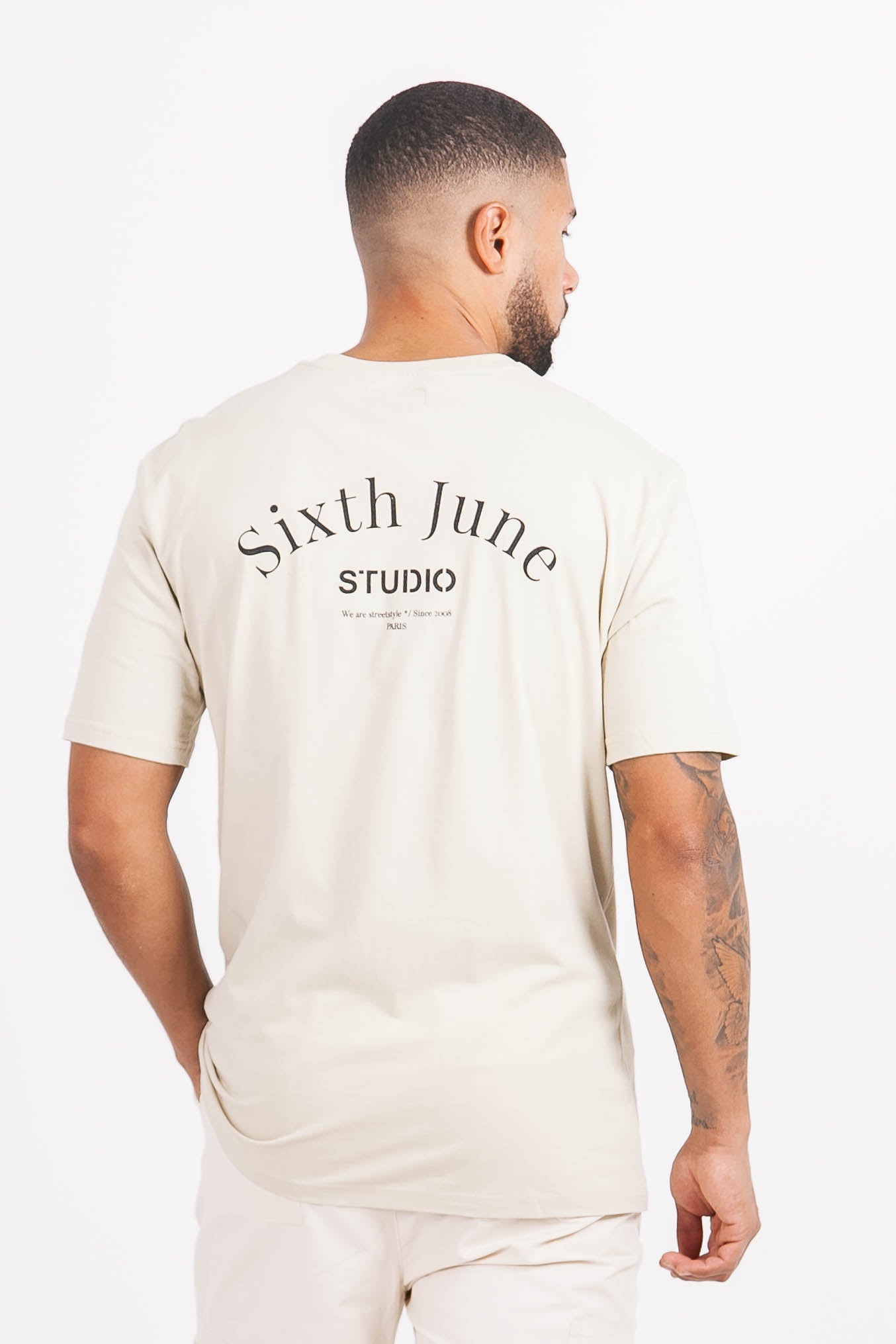 Sixth June - T-shirt studio imprimé beige