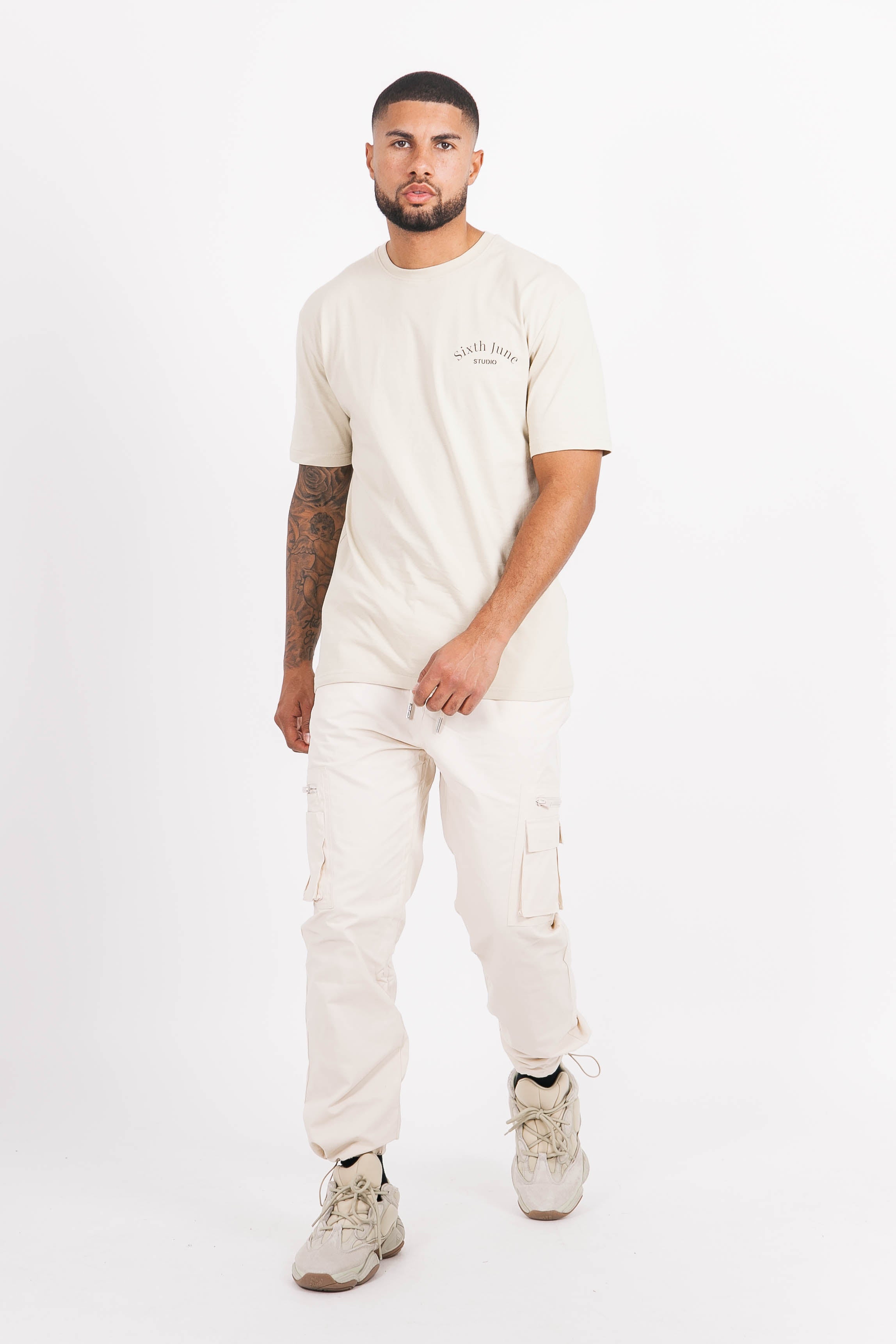 Sixth June - T-shirt studio imprimé beige