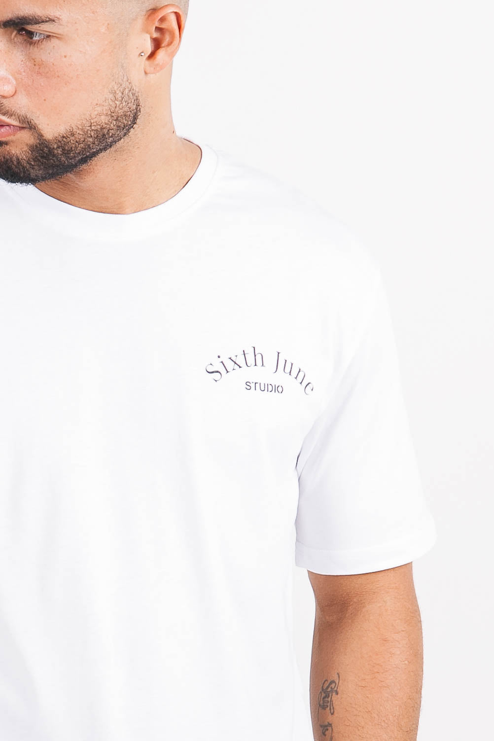 Sixth June - T-shirt studio imprimé blanc