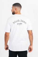 Sixth June - T-shirt studio imprimé blanc