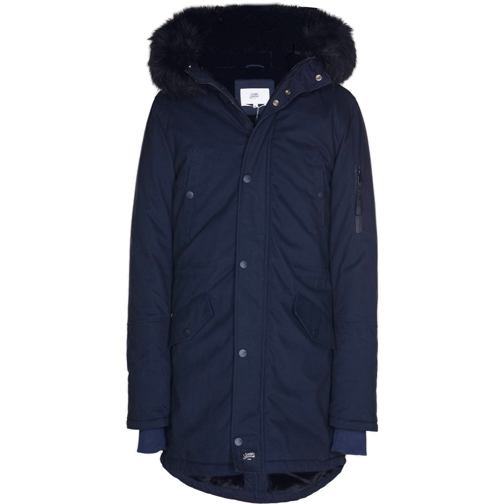 Sixth June - Parka doublure fourrure bleu marine noir