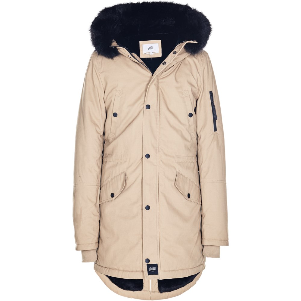 Sixth June - Parka doublure fourrure beige noire