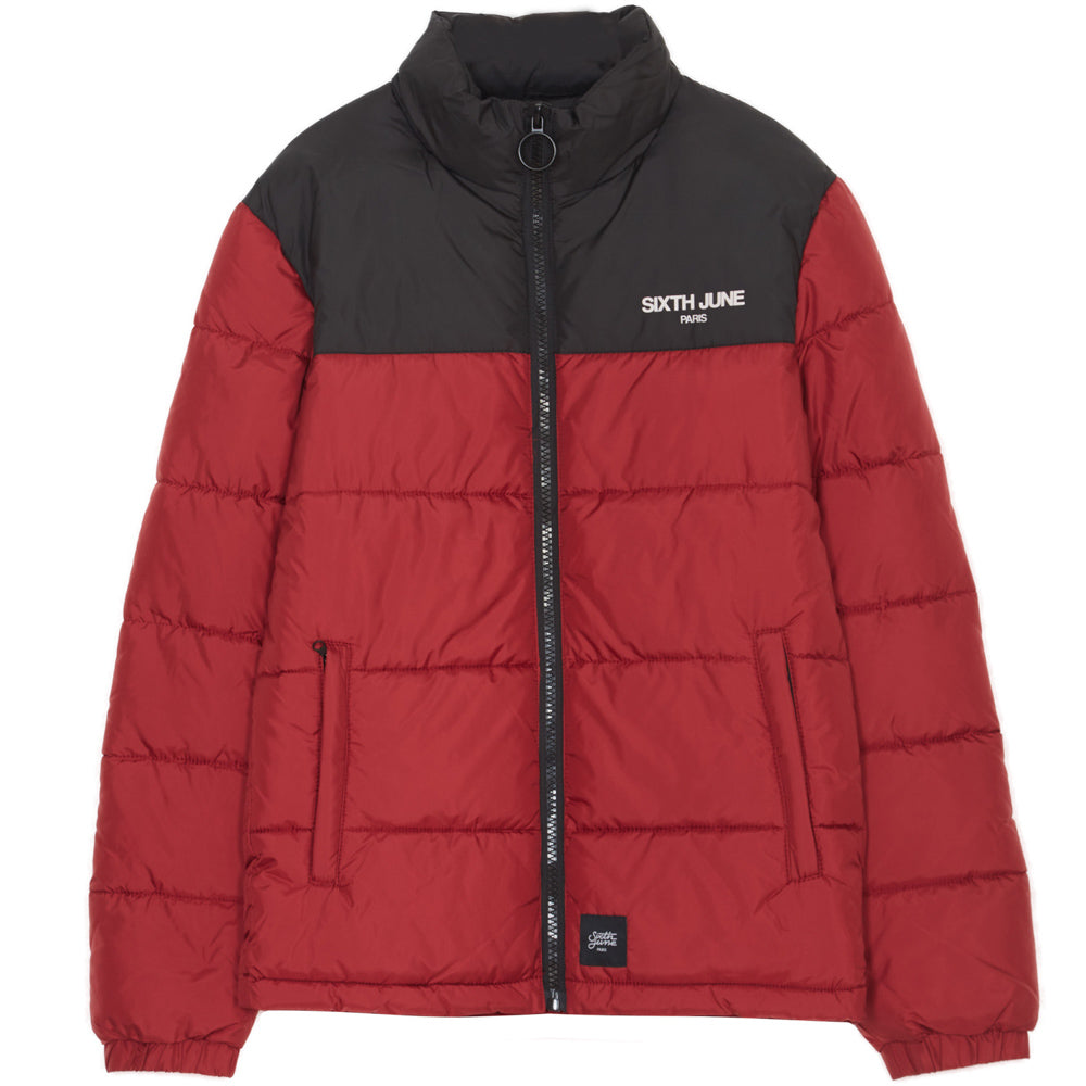 Sixth June - Doudoune bicolore logo rouge noire