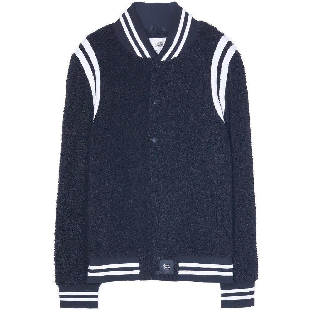 Sixth June - Bomber teddy sherpa bandes noir blanc